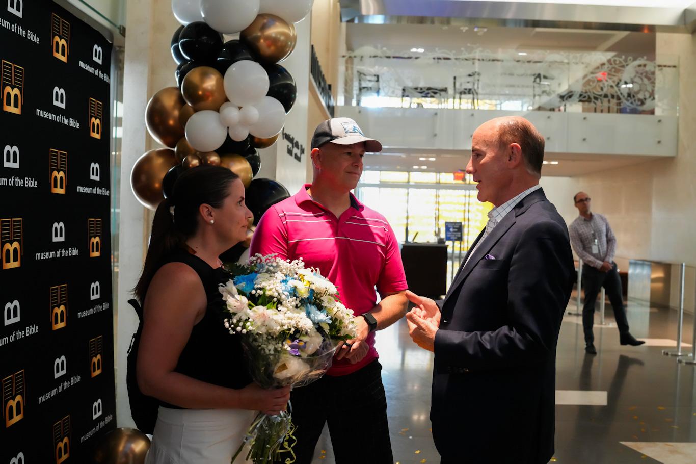 The surprise celebration was led by Dr. Carlos Campo, CEO of Museum of the Bible