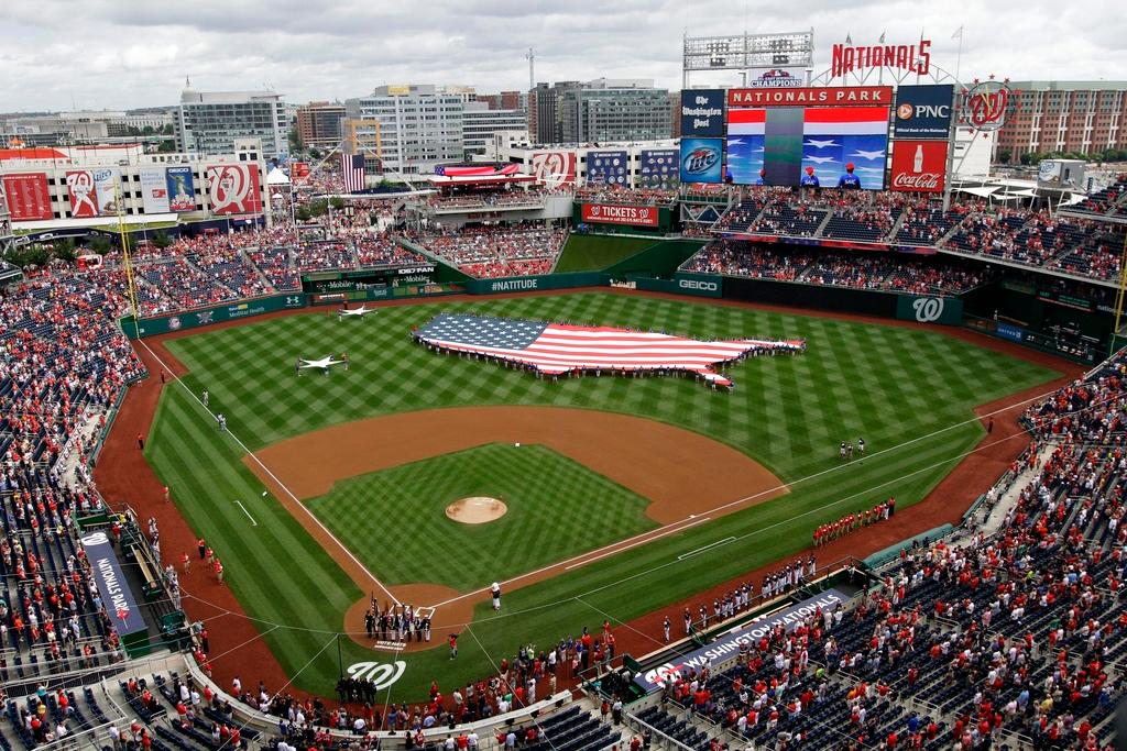 baseball game between the Washington Nationals and the Milwaukee Brewers at Nationals Park in Washington