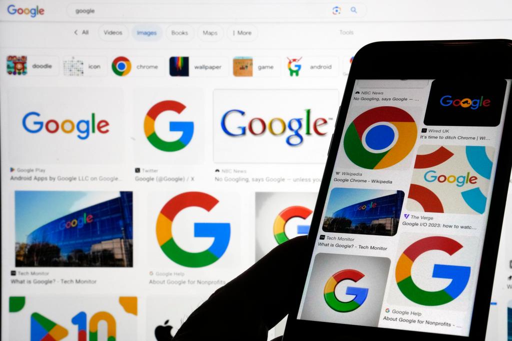 Various Google logos are displayed on a Google search