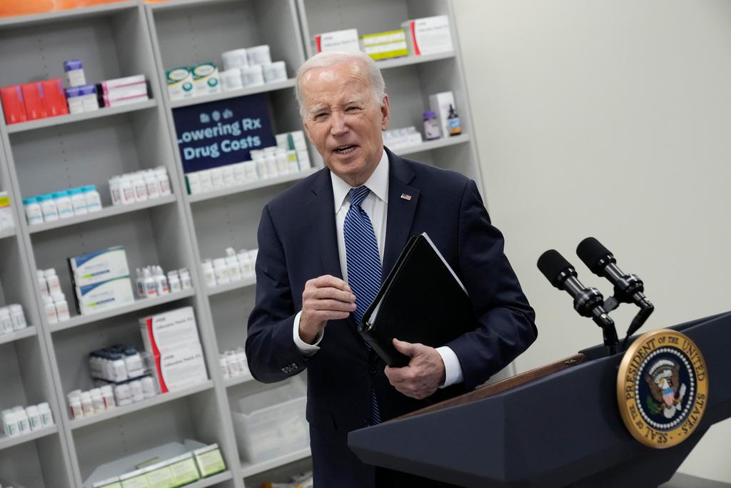 President Joe Biden leaves after speaking about prescription drug costs at the National Institutes of Health in Bethesda, Md., Dec. 14, 2023