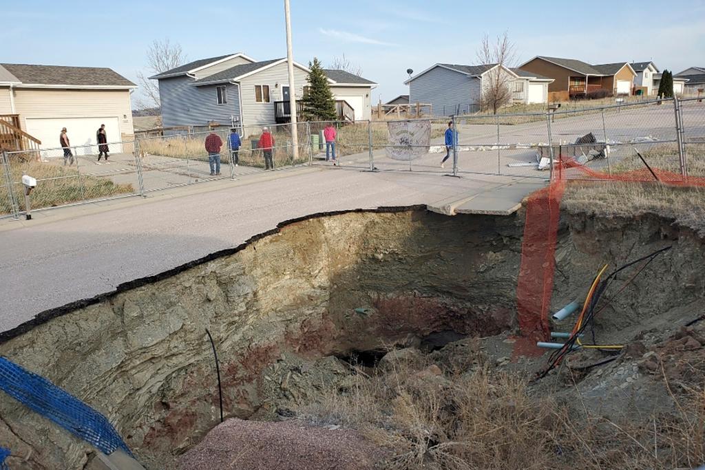 Large sinkhole near Rapid City, S.D.