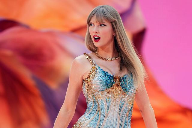 Taylor Swift performs at Wembley Stadium as part of her Eras Tour June 21, 2024, in London.