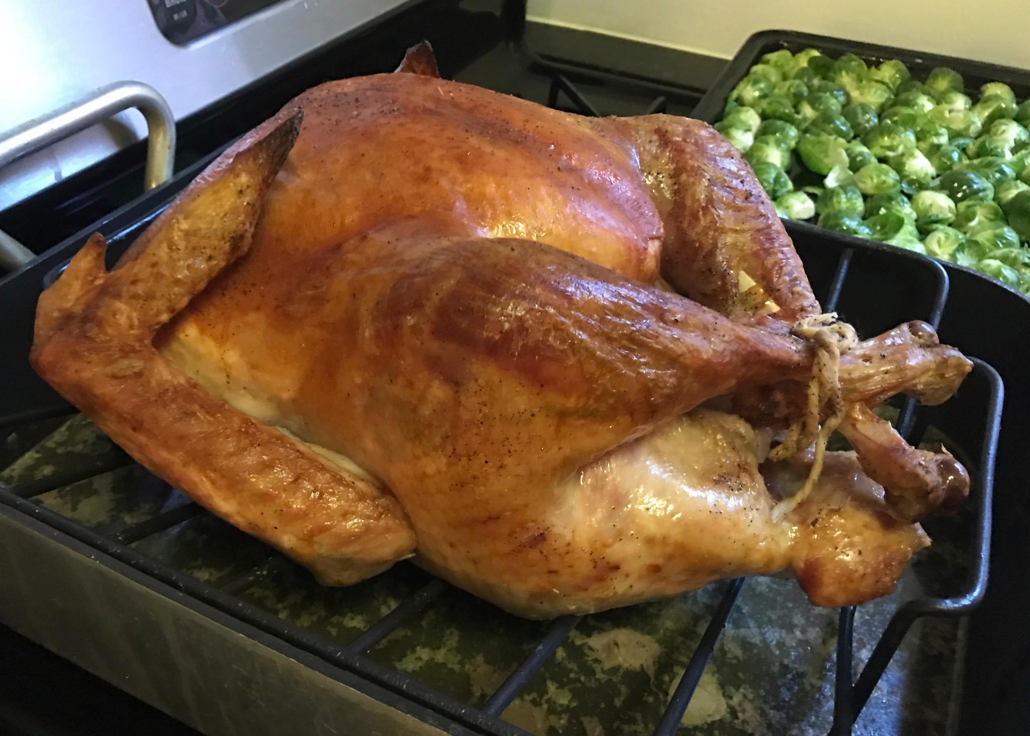 FILE - Some of the food from a Thanksgiving dinner from Martha & Marley Spoon in New York, Oct. 14, 2016.