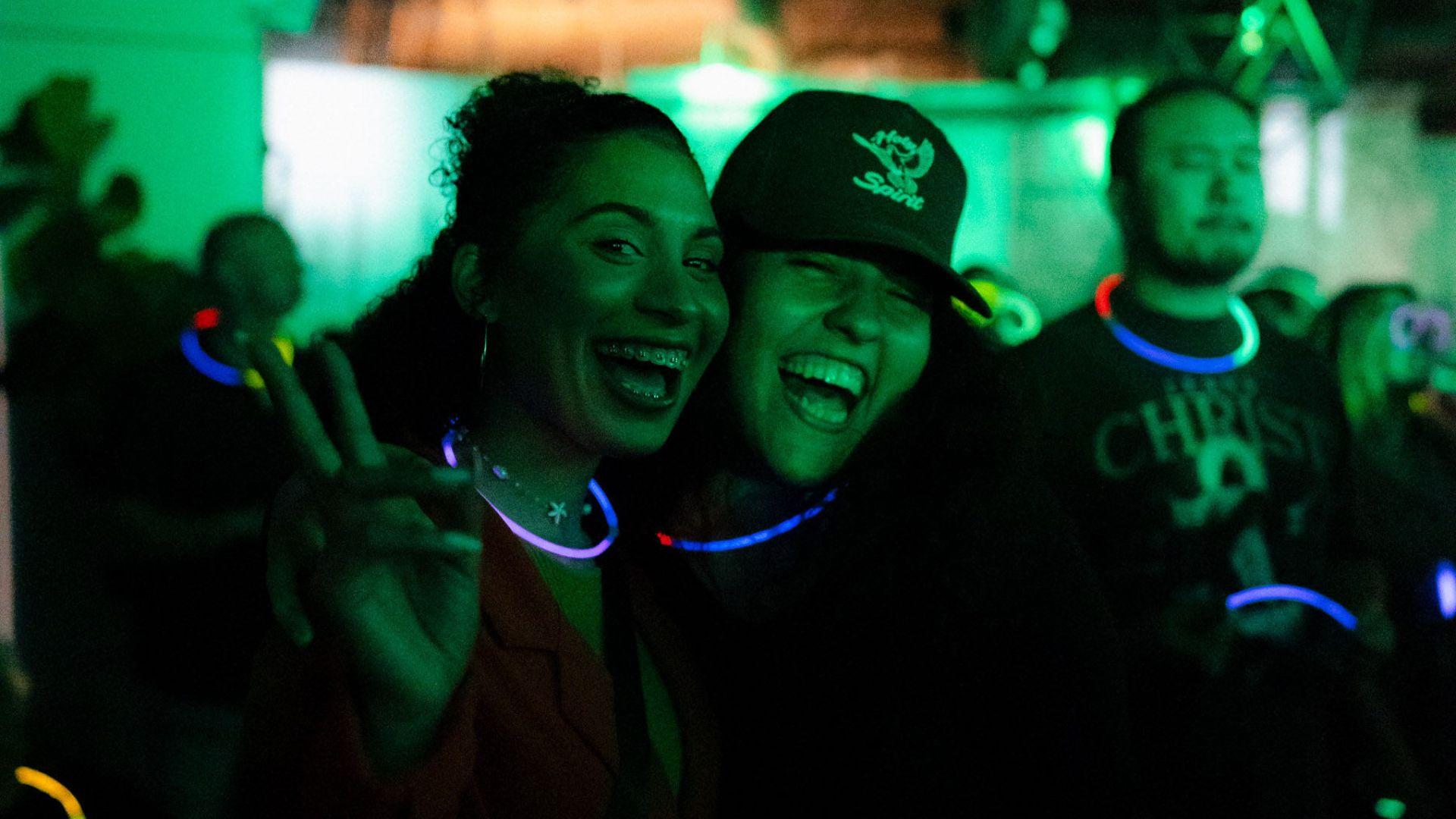 Two Seattle ladies at Accord Lounge Christian Rave