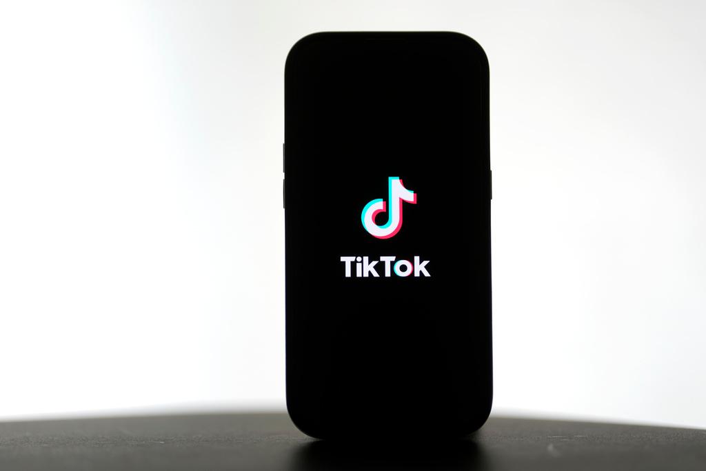 A TikTok logo is shown on a phone in San Francisco, Friday, Jan. 17, 2025.