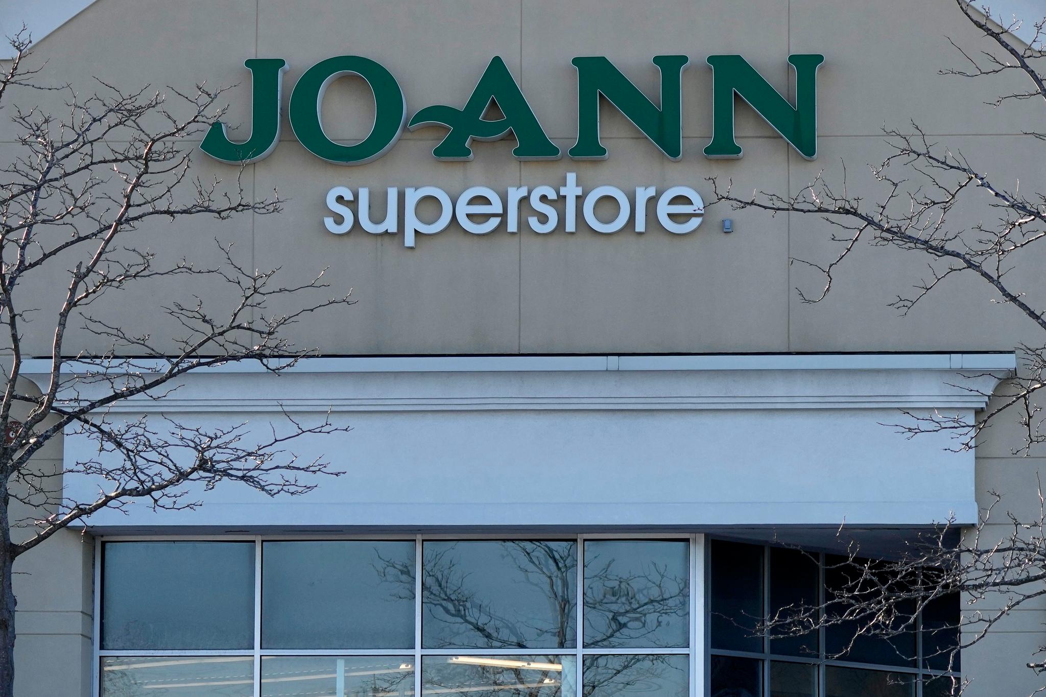 Outside of a Joann Superstore, sign visible