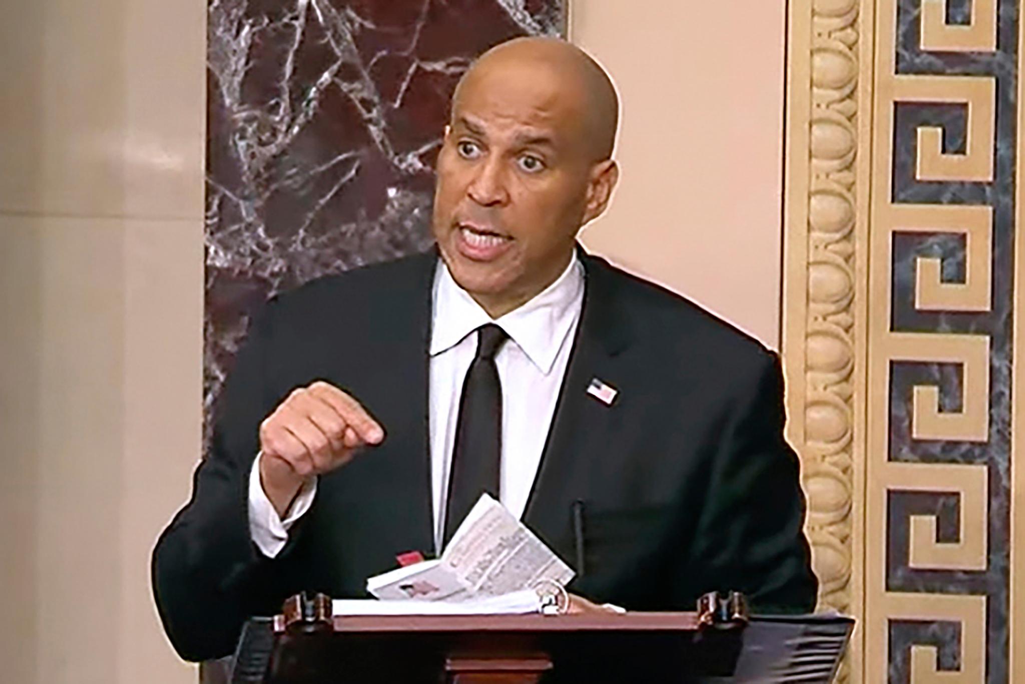 Senator Cory Booker speaking 