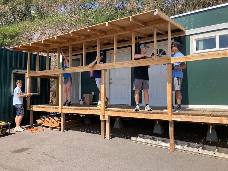 Cedarville’s Team Building Housing — The team helped a local church build housing options for those displaced by the fires