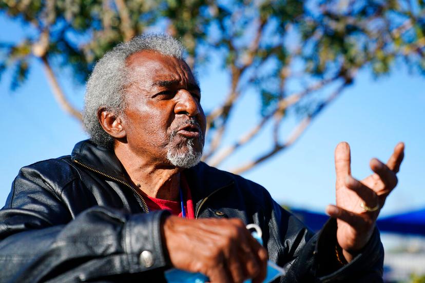 Army veteran Lovia Primous, 67, who sleeps in his Honda Accord. "Life has been hard."