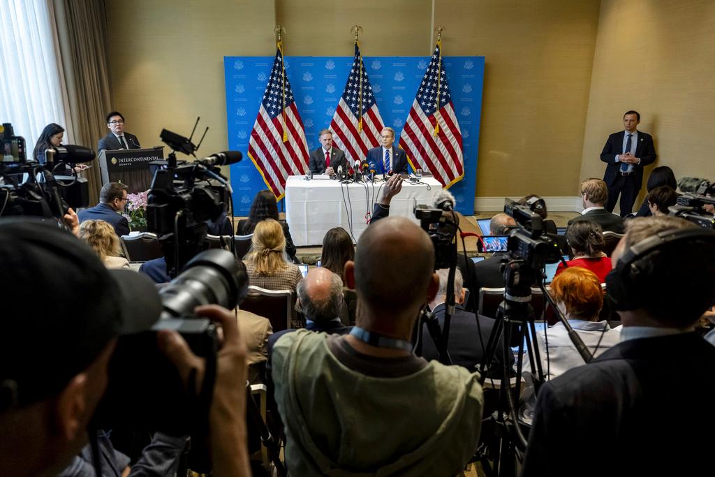 U.S. Trade Representative Jamieson Greer, left, and U.S. Secretary of the Treasury Scott Bessent 
