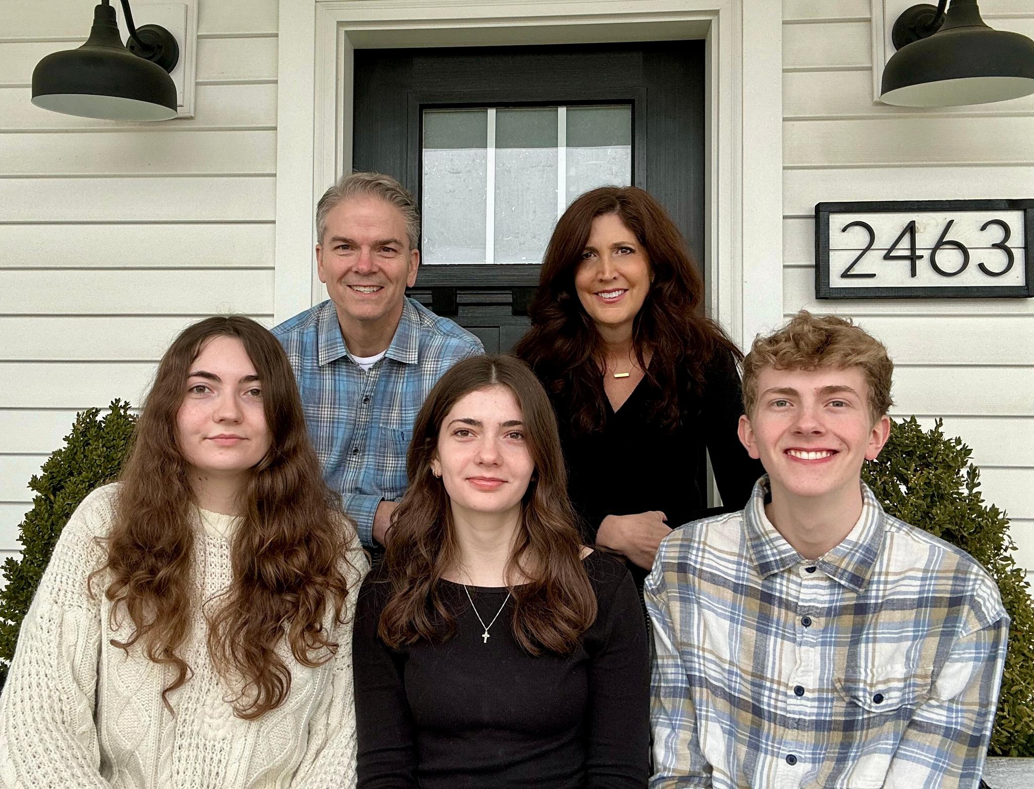SMITH FAMILY — Cedarville University School of Nursing’s Erica Smith miraculously survived a life-threatening allergic reaction to an antibiotic. (Left to right: Peytan, Greg, Reagan, Erica, Logan) 
