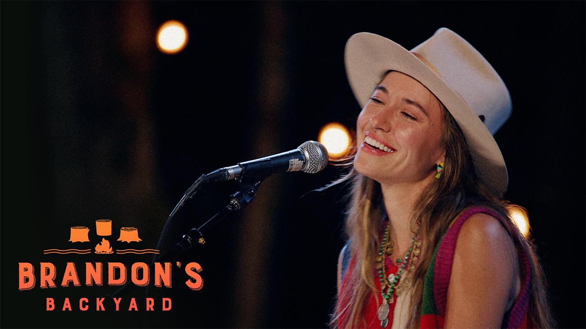 Lauren Daigle performing live in Brandon's Backyard