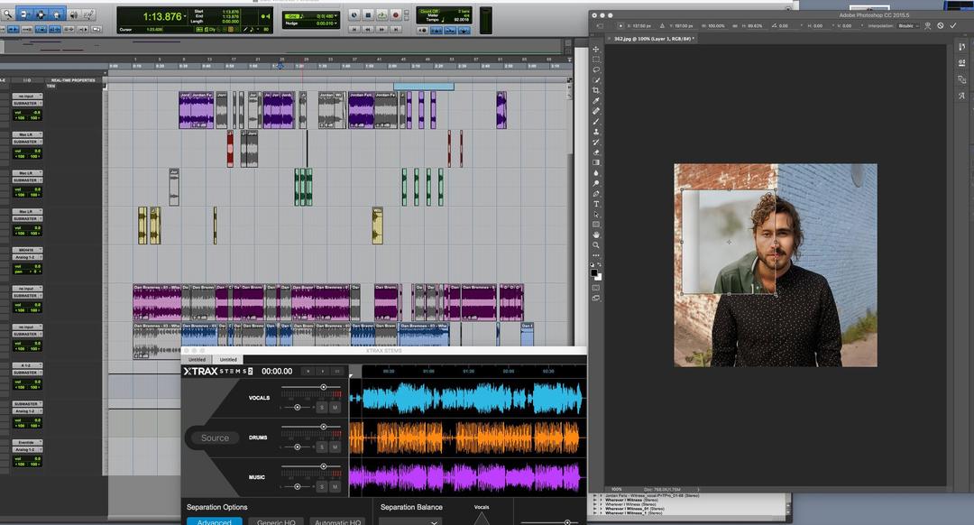 Screenshot of mashup process