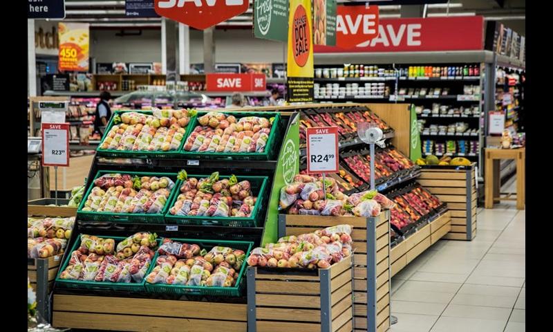 Grocery store produce section