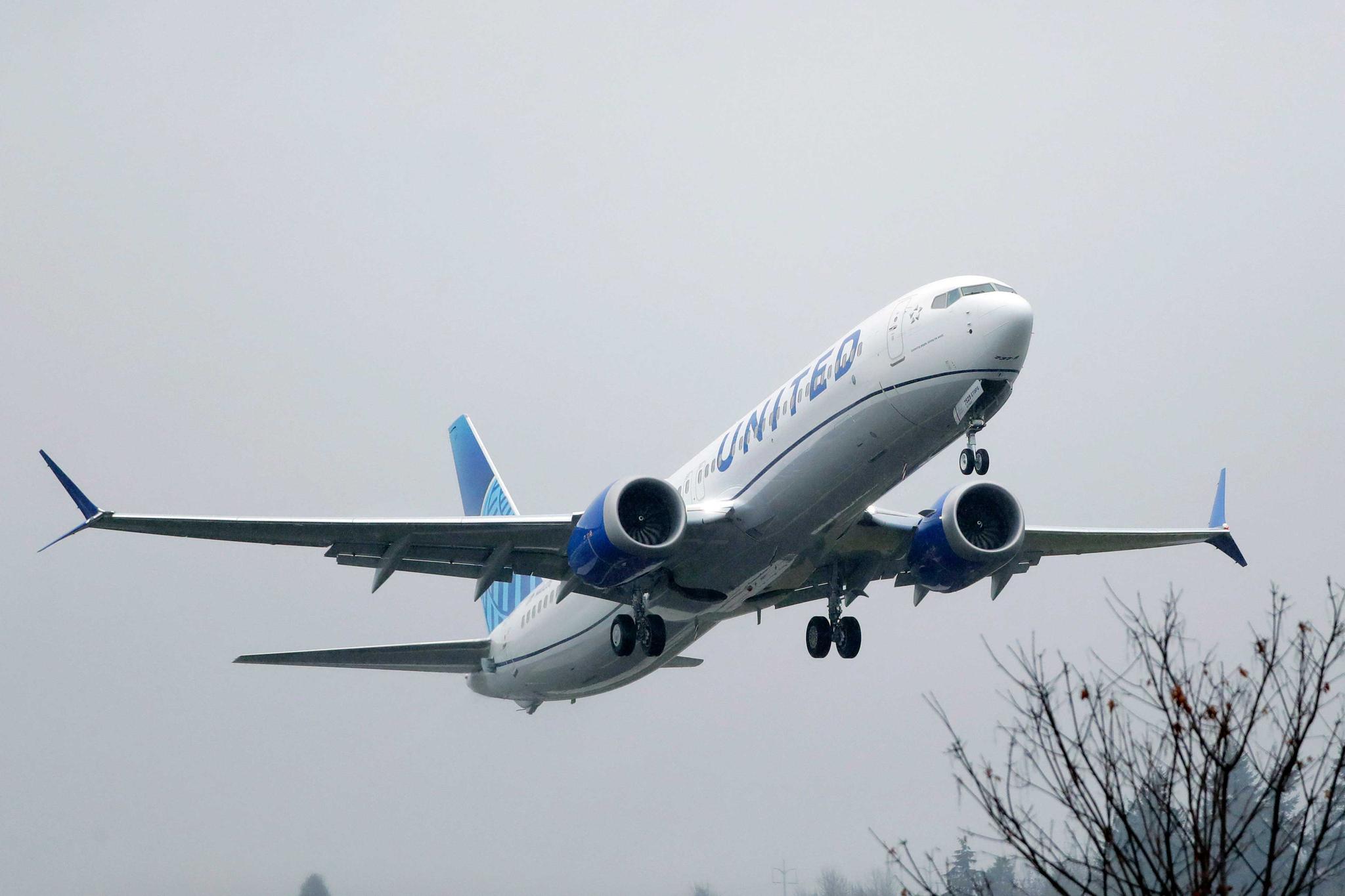 United Airlines Boeing 737 Max airplane