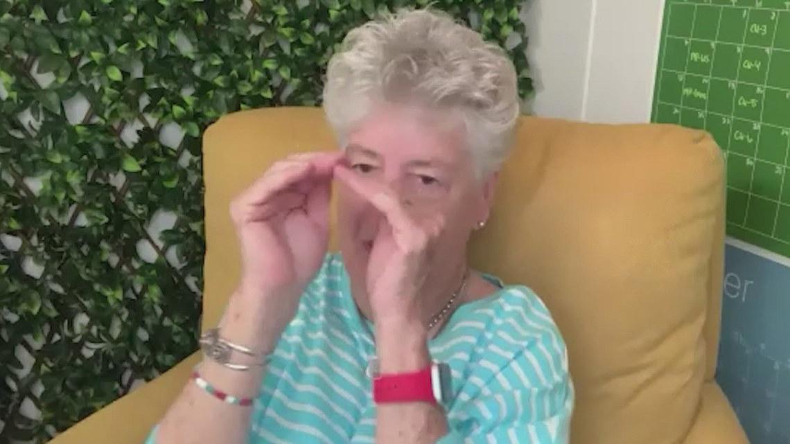 Woman sharing how she barely made it out.