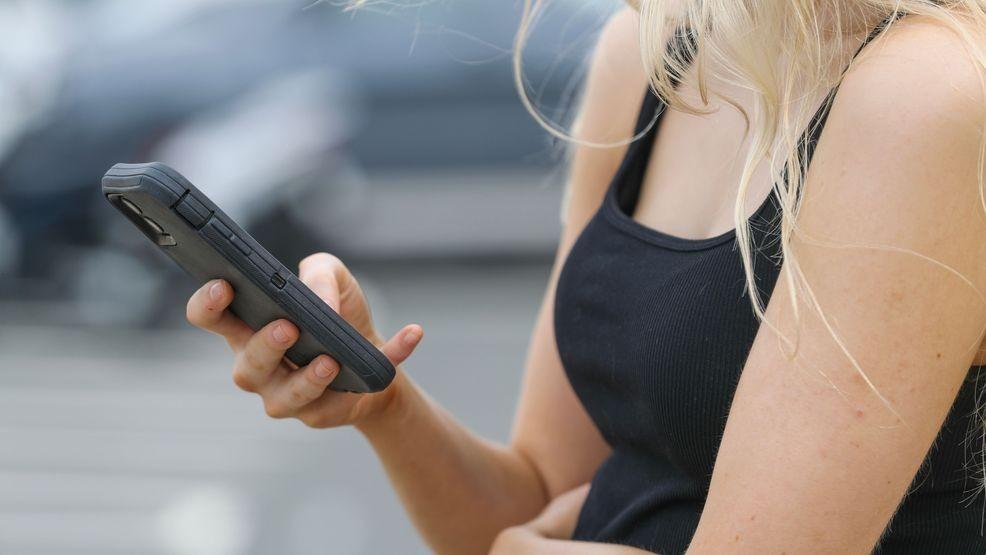 teen on phone