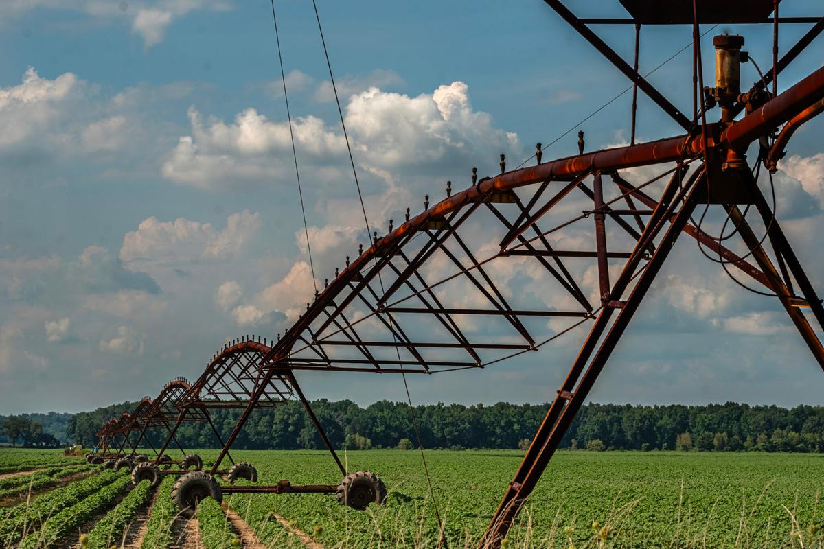 Farm with farm equipment