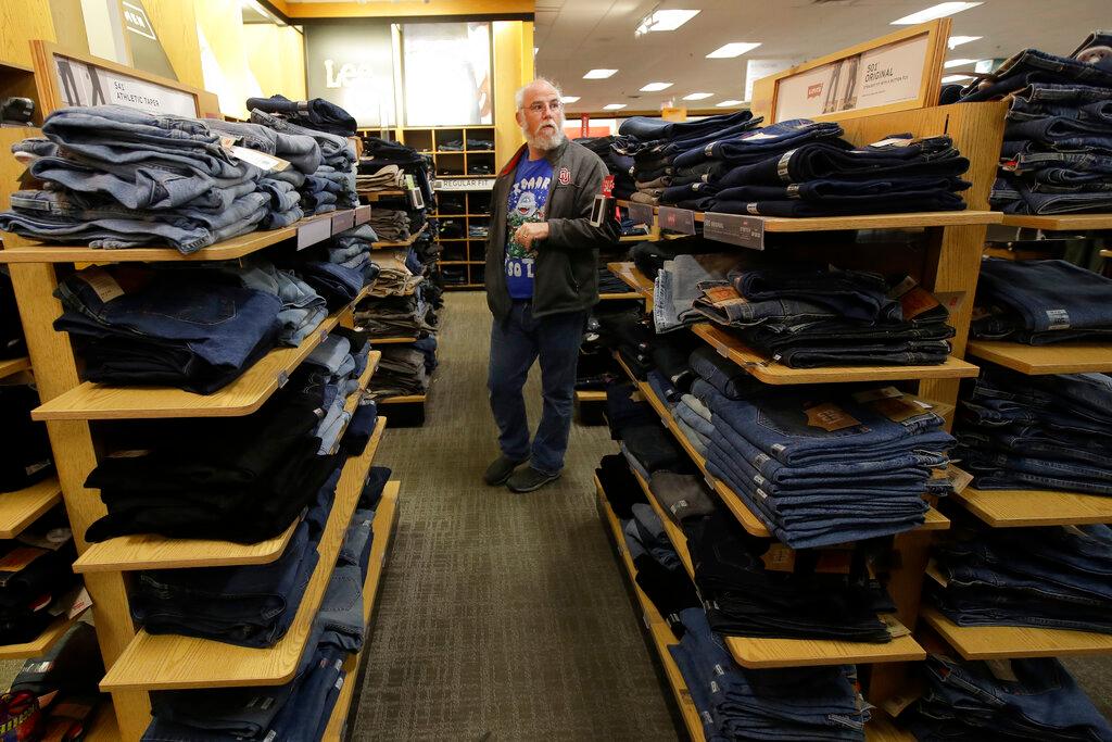 Man shopping in Kohls Store 