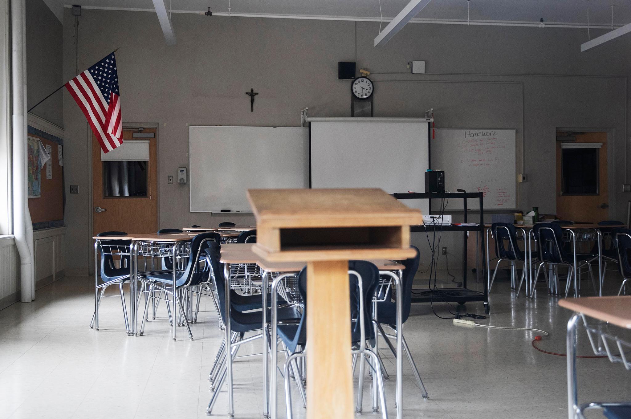 empty classroom