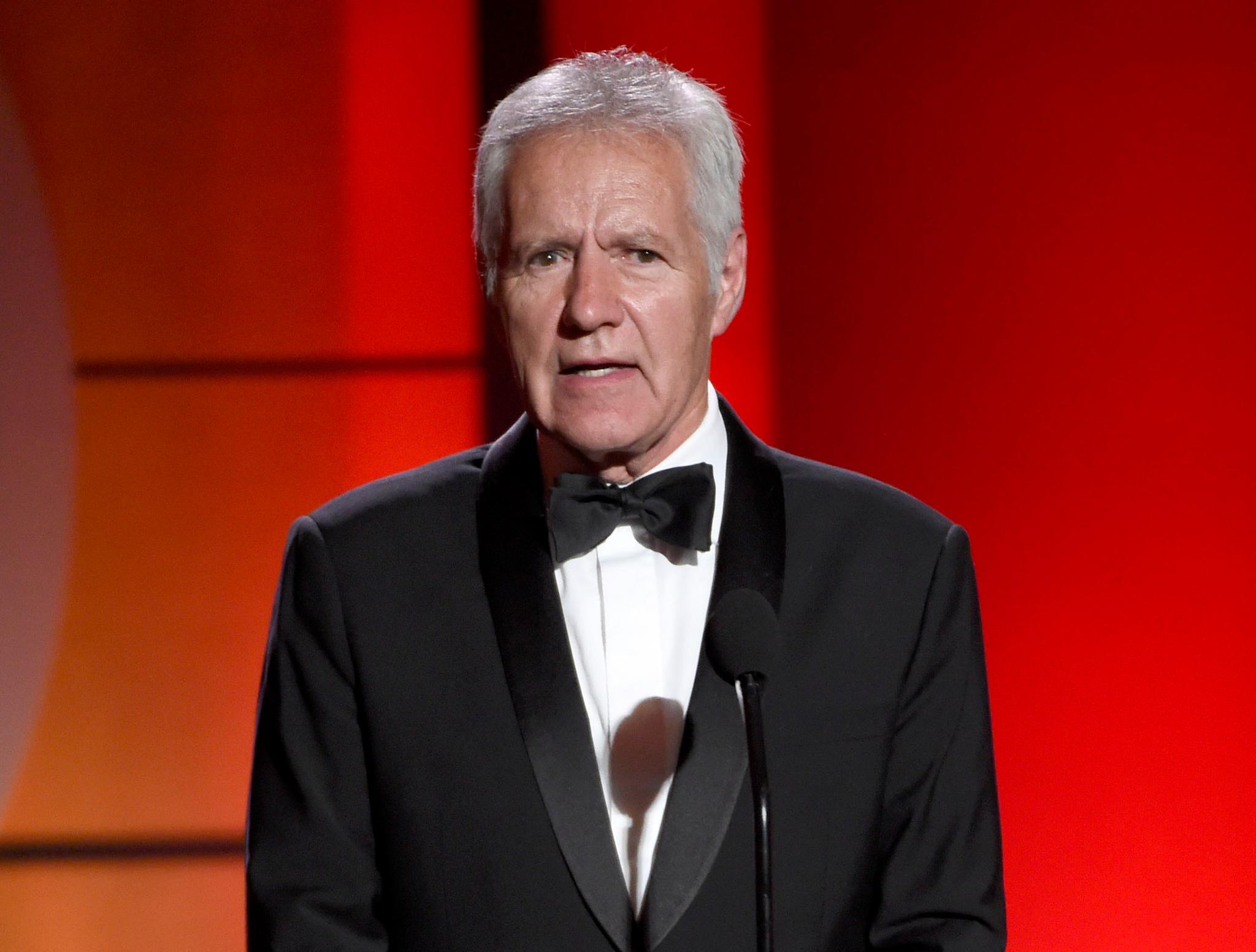 Alex Trebek speaks at the 44th annual Daytime Emmy Awards