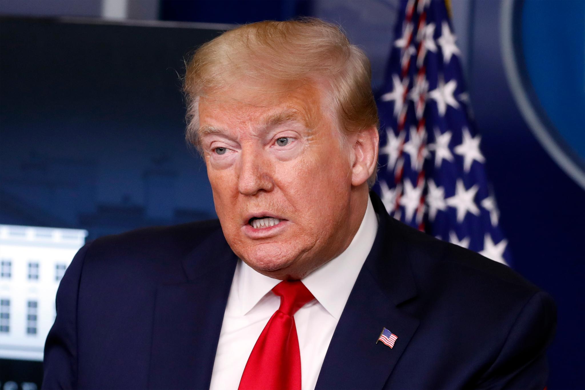 President Trump at briefing