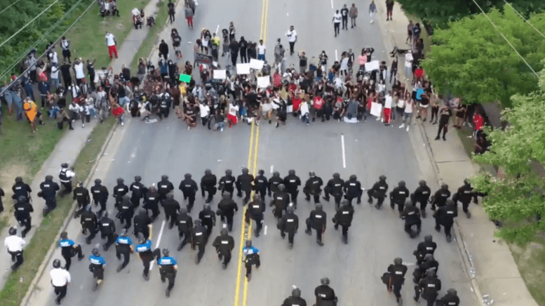 Fayetteville NC police take a knee