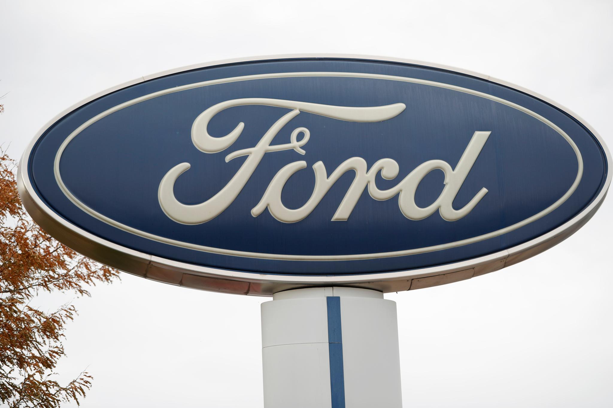 Ford logo at dealership