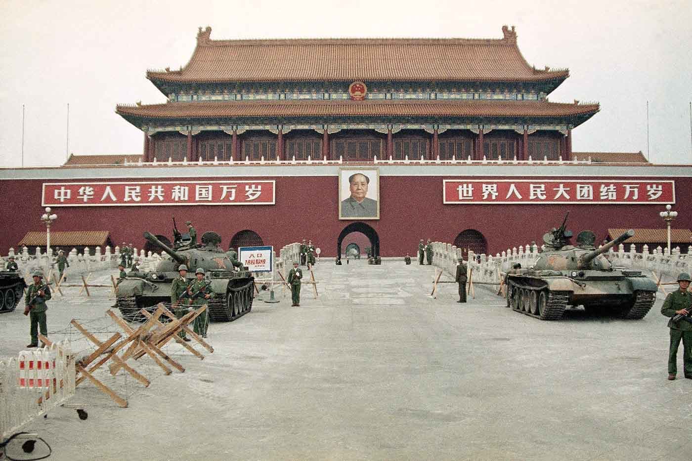 Tiananmen Square militarized 1989