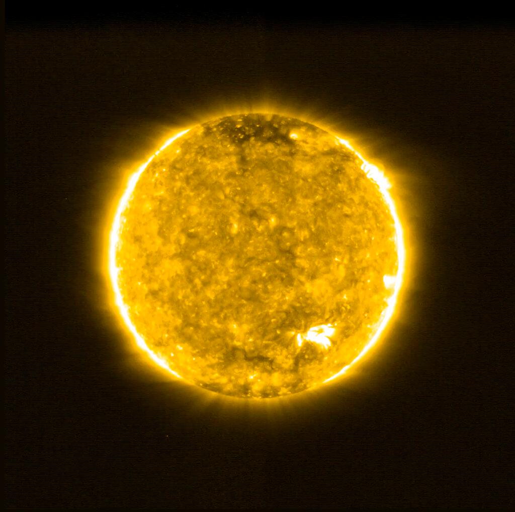 The Extreme Ultraviolet Imager (EUI) on ESA's Solar Orbiter spacecraft took this image 