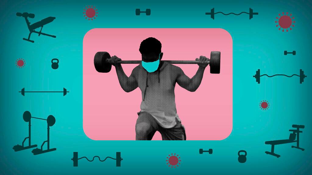 Illustration of man working out