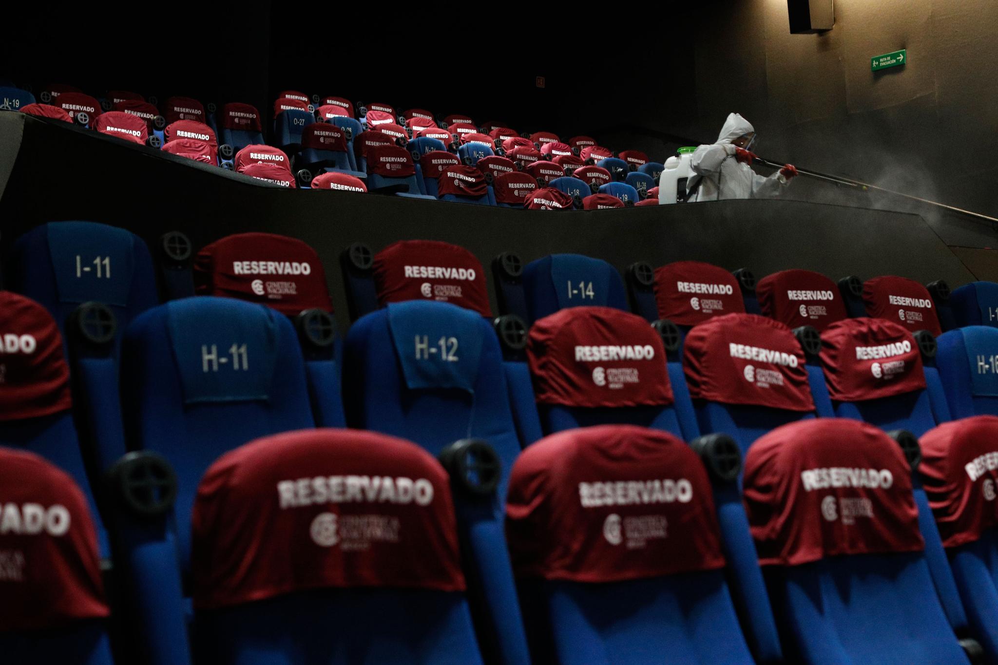 movie theater getting a deep clean