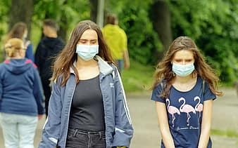 Teens with masks