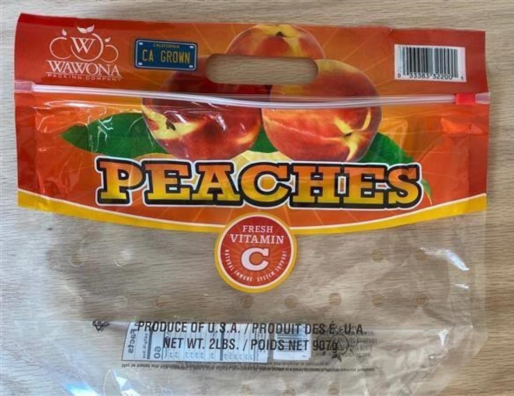 Bag of peaches from ALDI