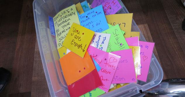 tub of notes