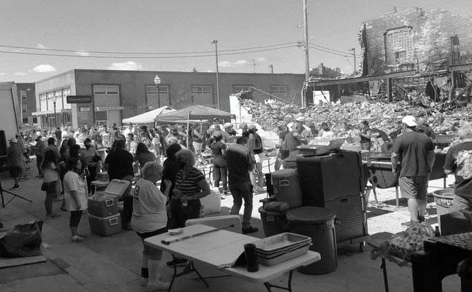 Outreach rally in Kenosha, amid damage