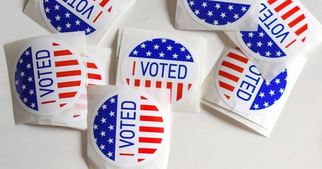 Several "I Voted" Stickers