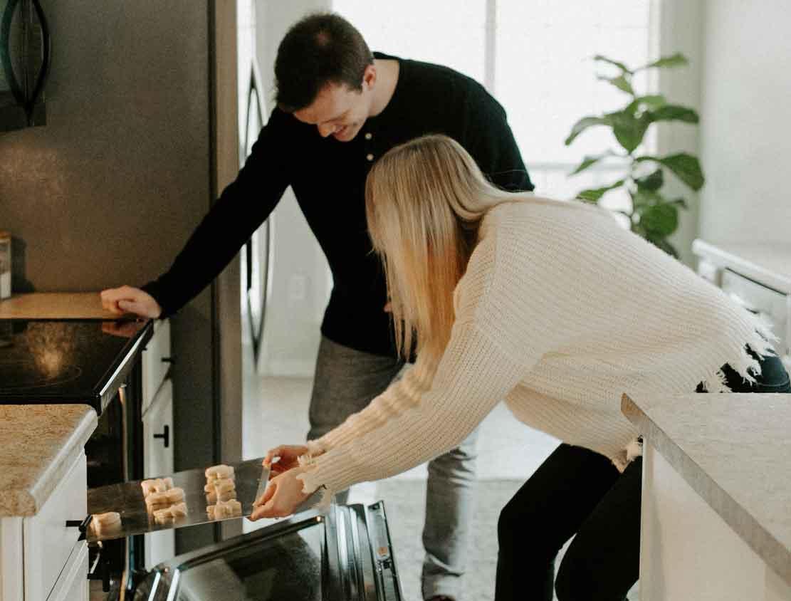 husband & wife baking 