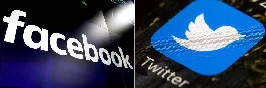 Facebook and Twitter Logos 