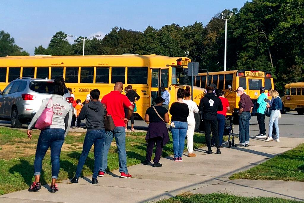 Early voters line up in NC