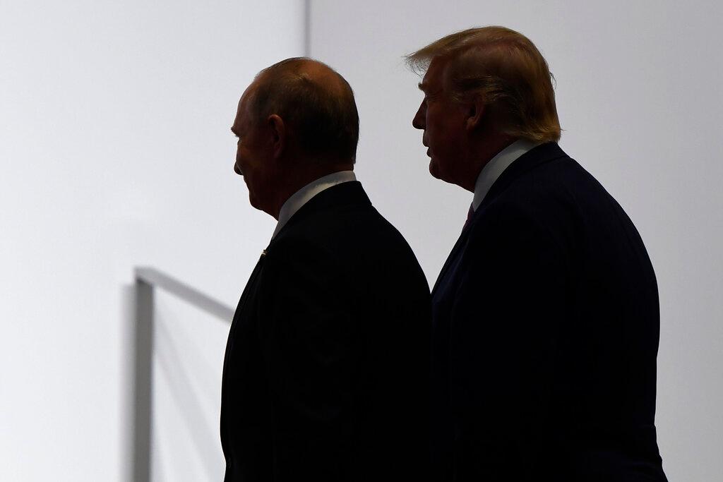 Vladimir Putin and Donald Trump 
