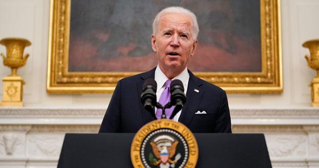 President Joe Biden in a front of a podium