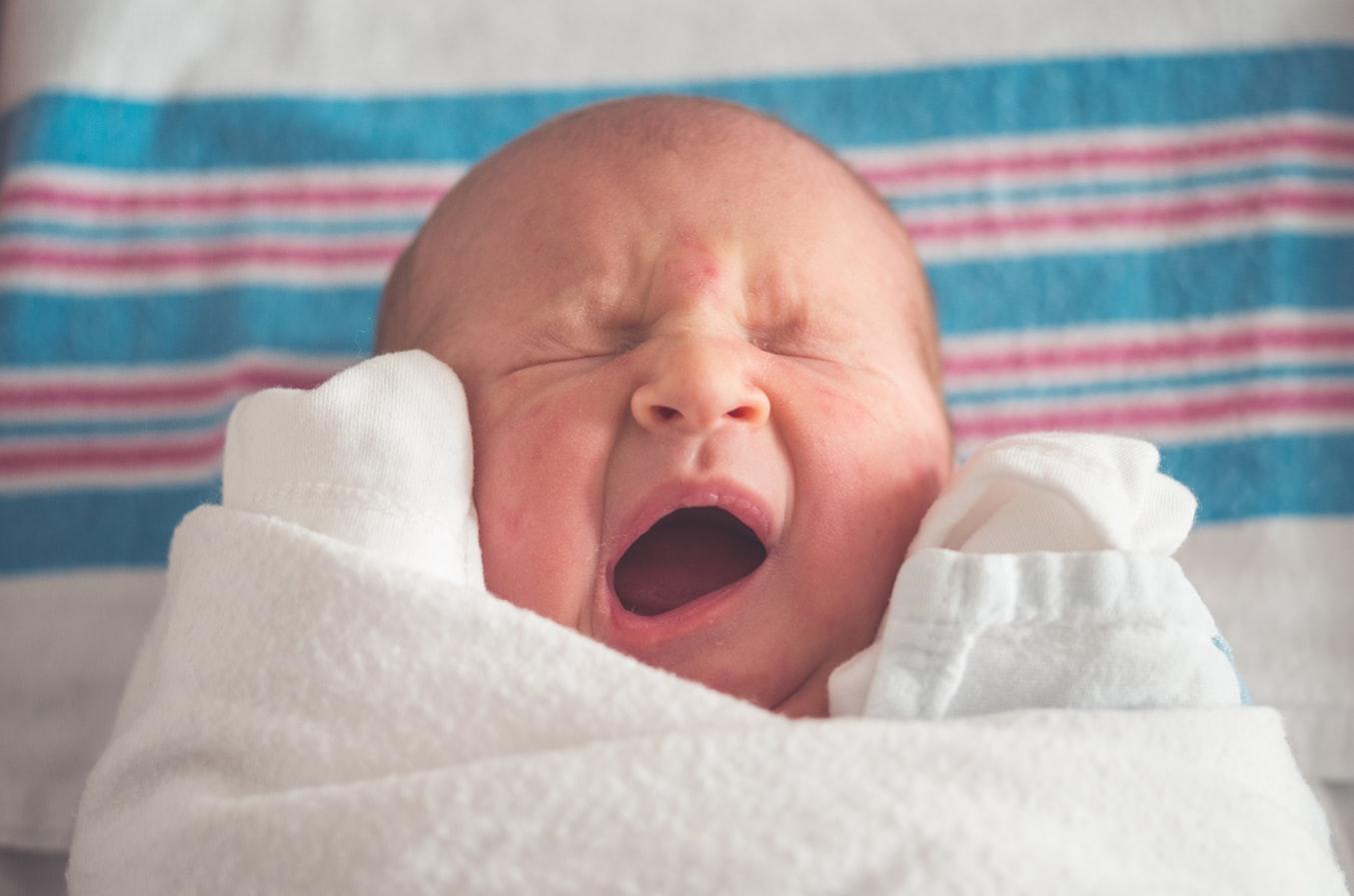 baby yawns
