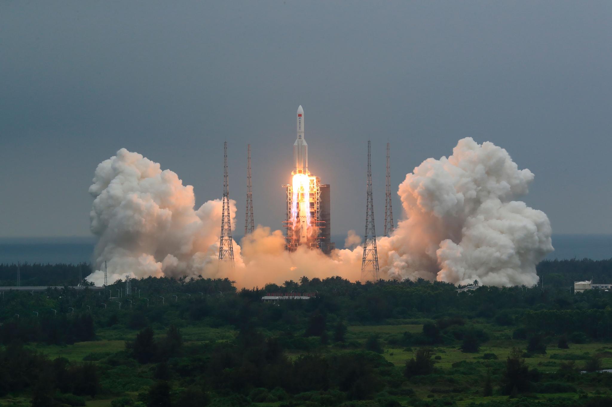rocket carrying a module for China's space station