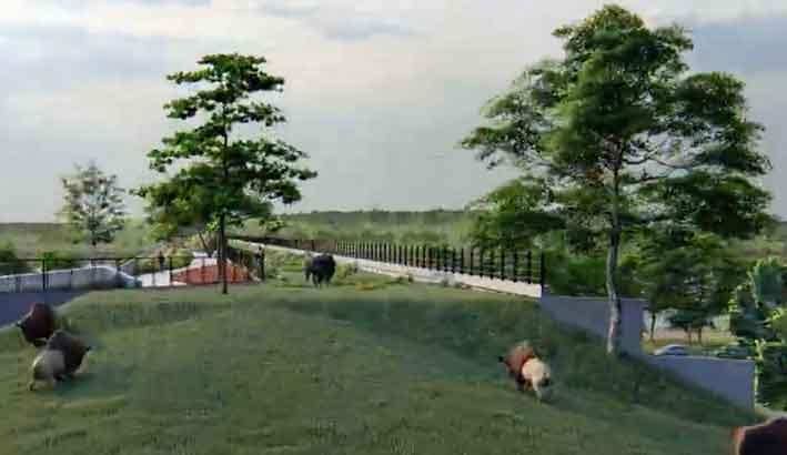 Concept for Bison Bridge near Quad Cities, Illinois