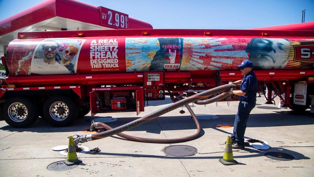 Tanker Truck At Gas Station 