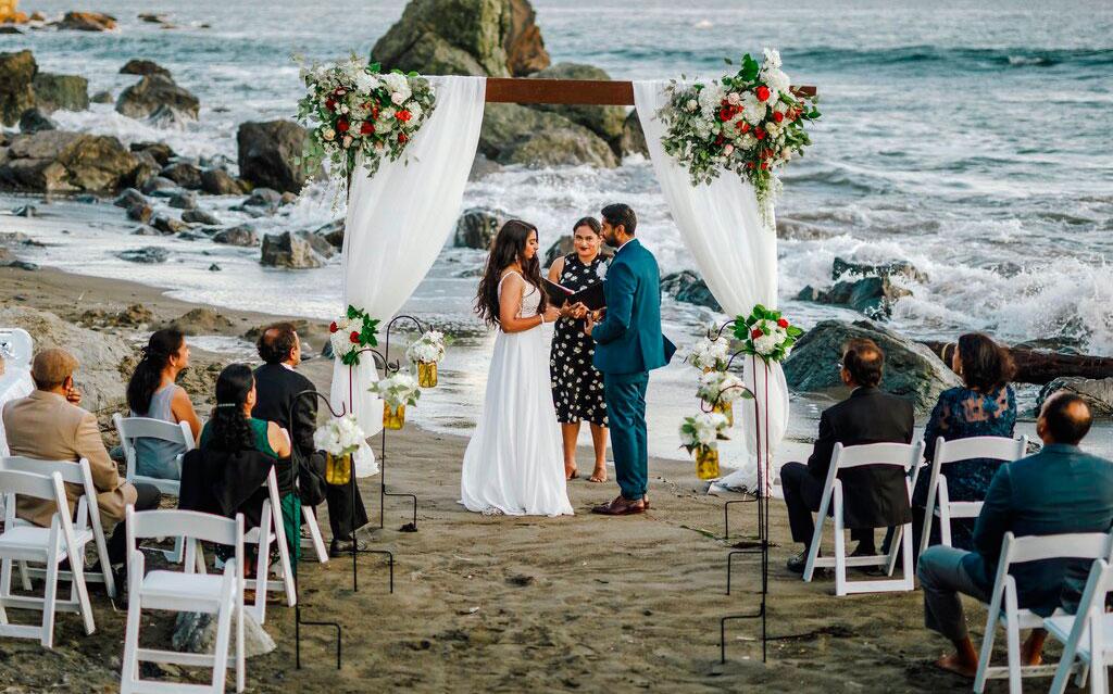 Couple Married On Beach 