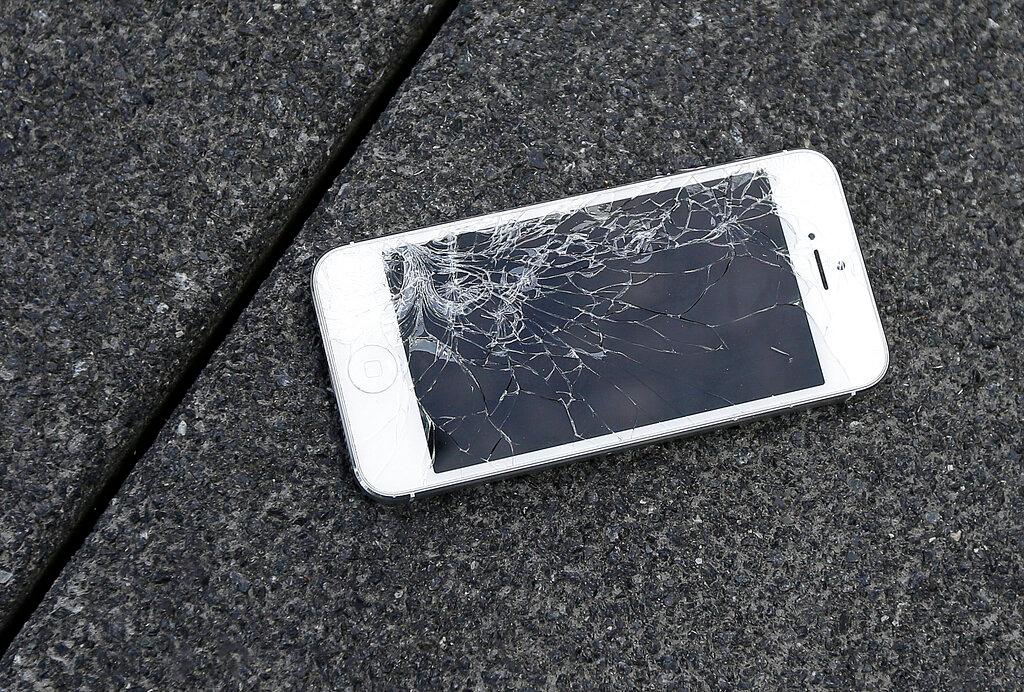 cracked smartphone