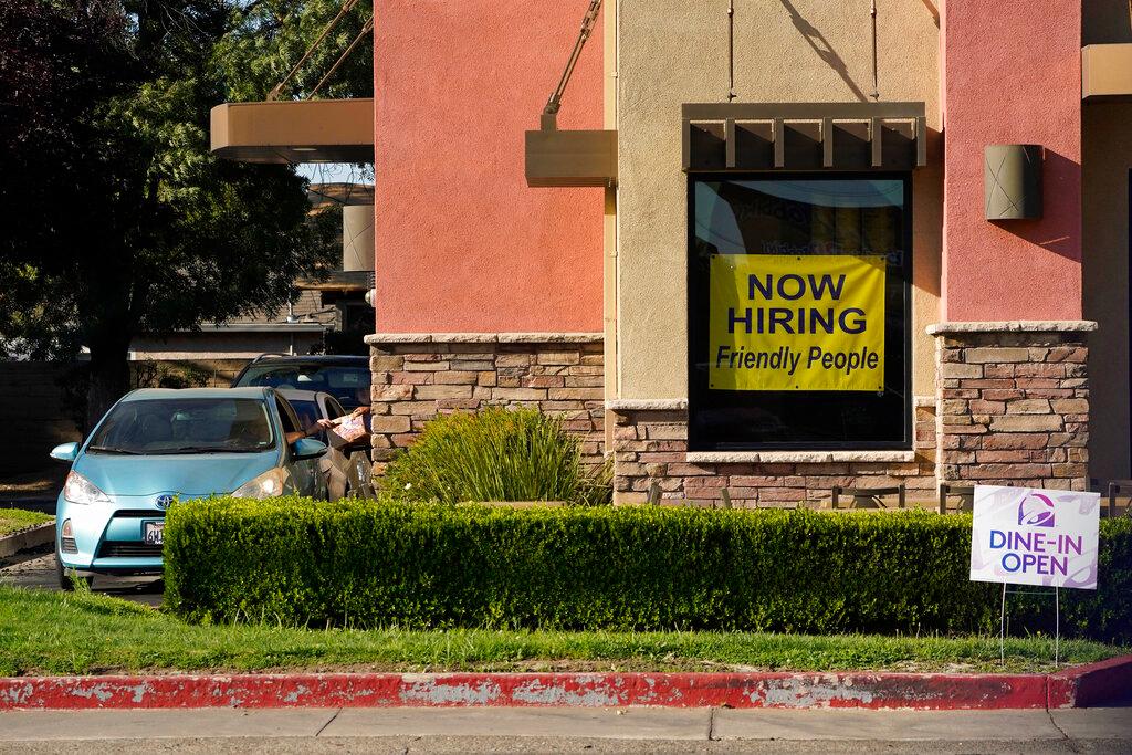 Hiring Sign at Harbor Freight Store 