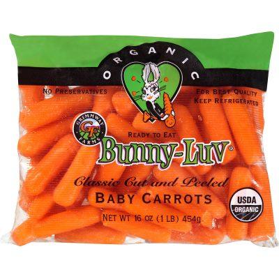 Bag of Organic Bunny-Luv Baby Carrots